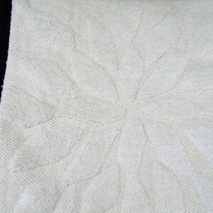 Textured Ivory White FLOWER PILLOW COVER 20x20 Cotton Weave Plush PB x Obetee